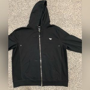 Men Roc Nation Paper Planes Zip Up Hoodie Jacket Sweater Black 2XL Big Tall